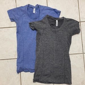 Primal Blue Stretch Exercise/Run Shirts 2-Pack